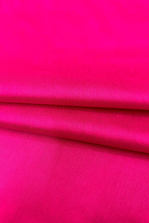 Pink Plain Cotton Silk Banarasi Fabric