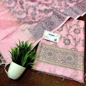 Pink Resham Banarasi Silk Suit