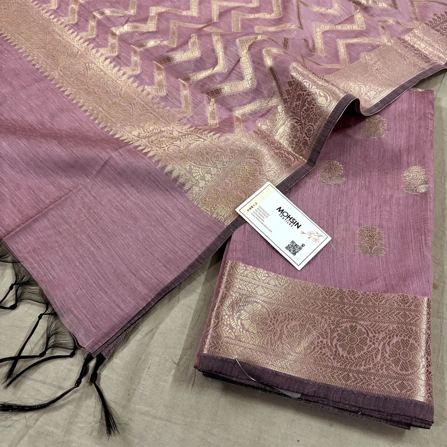 Pink Resham Banarasi Silk Suit