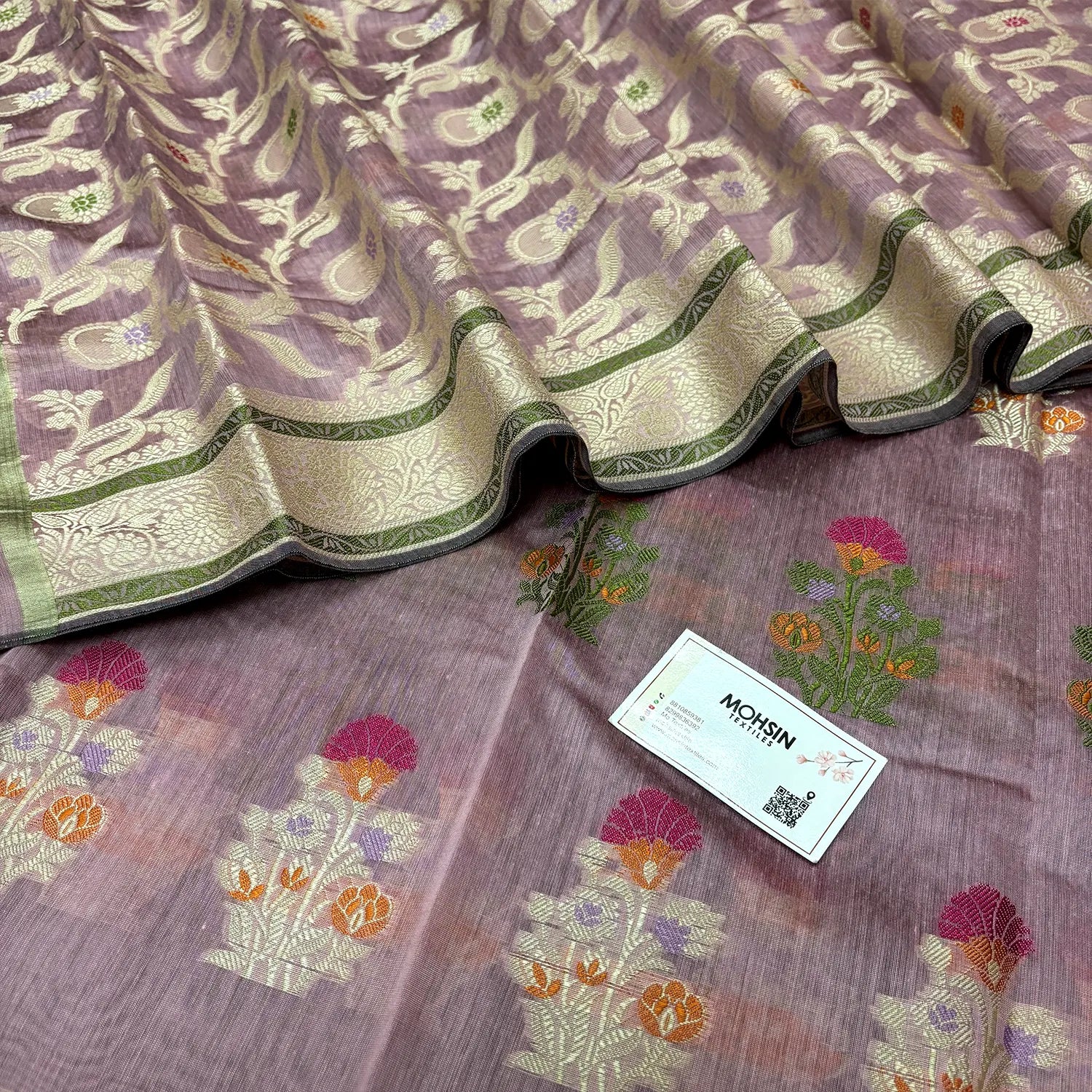 Pink Resham Banarasi Silk Suit