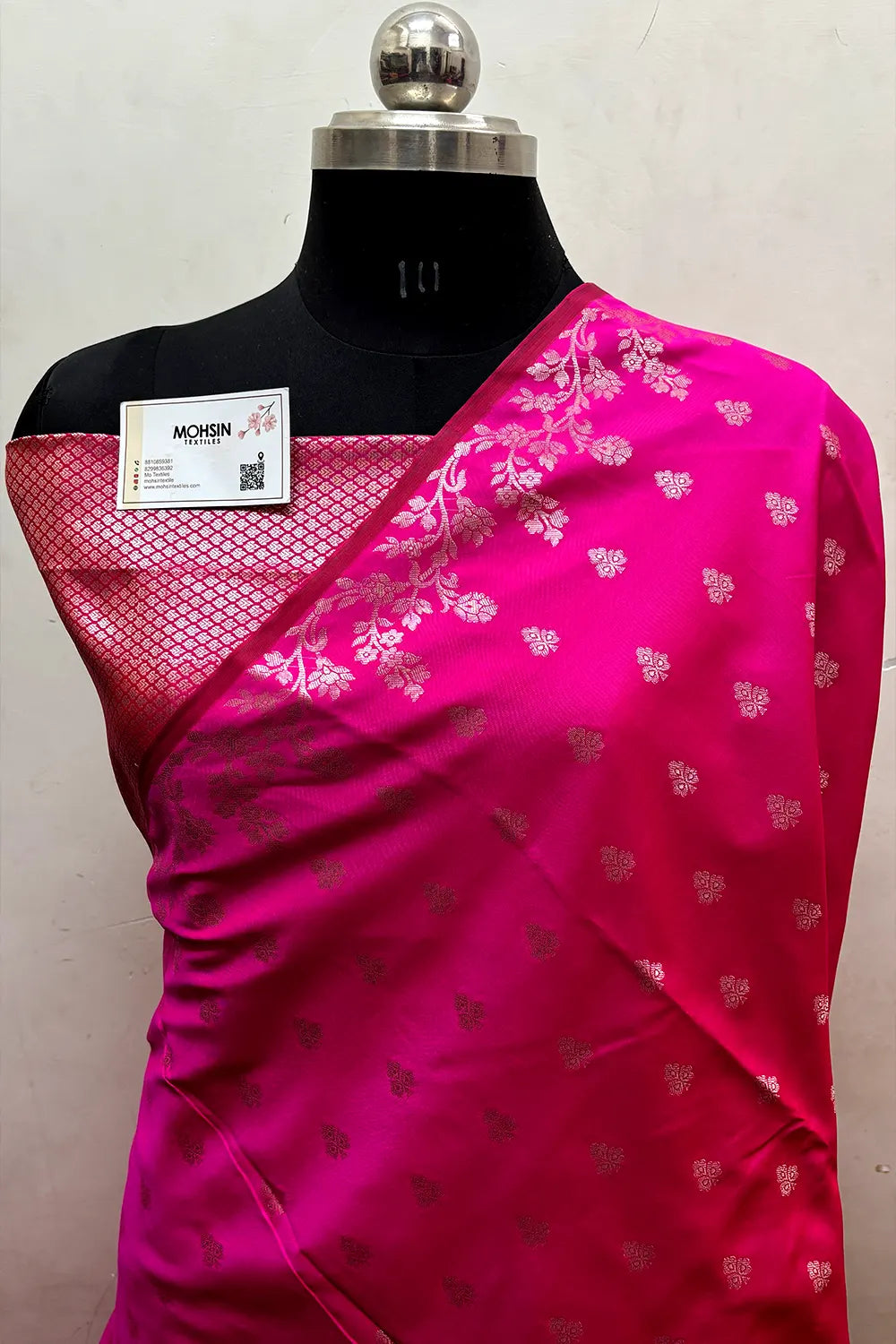 Pink Semi Katan Silk Banarasi Saree