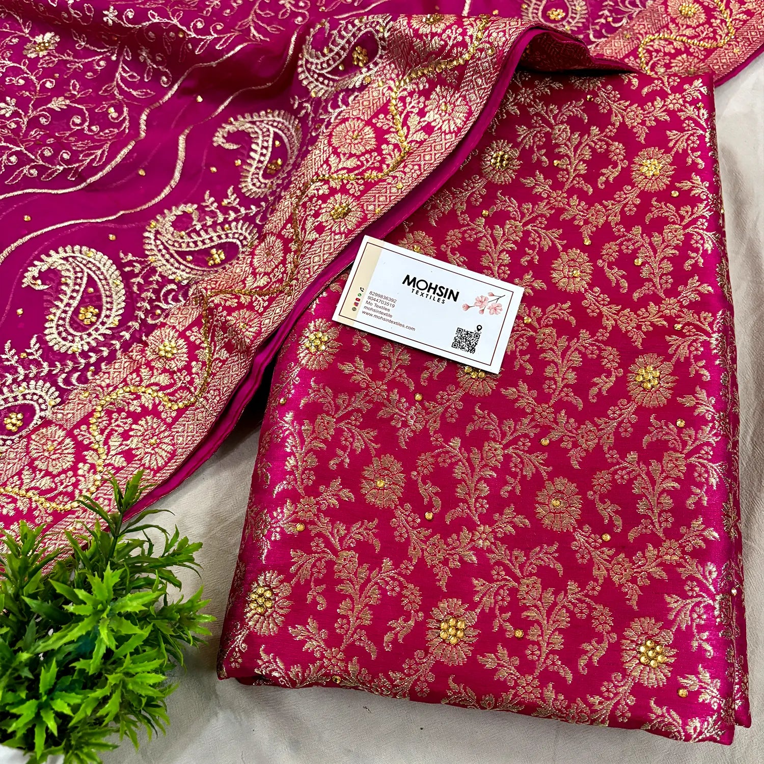 Pink Stone Work Kimkhab Silk Banarasi Gharara