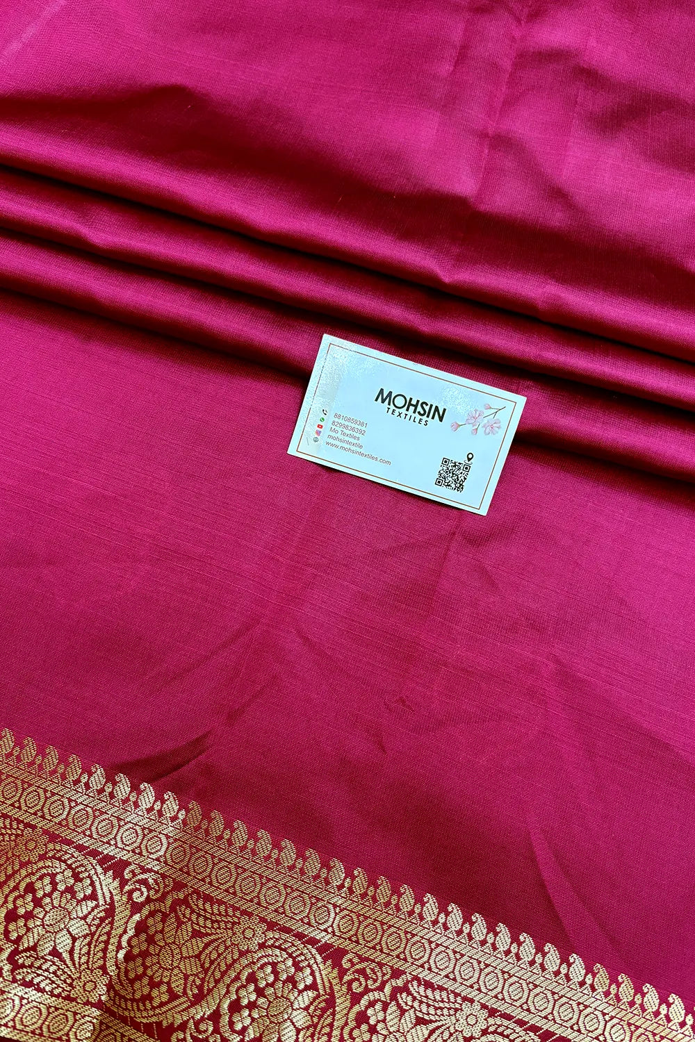 Pink Tilismi Kalli Semi Katan Silk Banarasi Saree