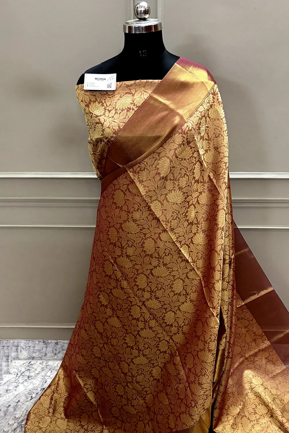 Pink Tissue Silk Banarasi Saree