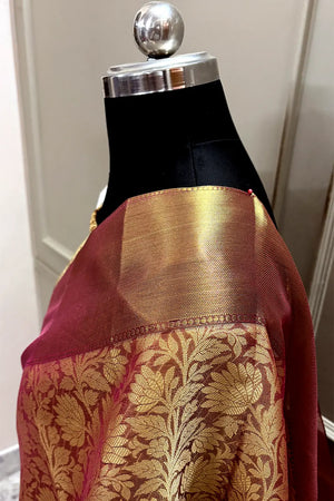 Pink Tissue Silk Banarasi Saree