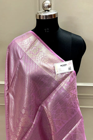 Pink Tissue Silk Banarasi Saree
