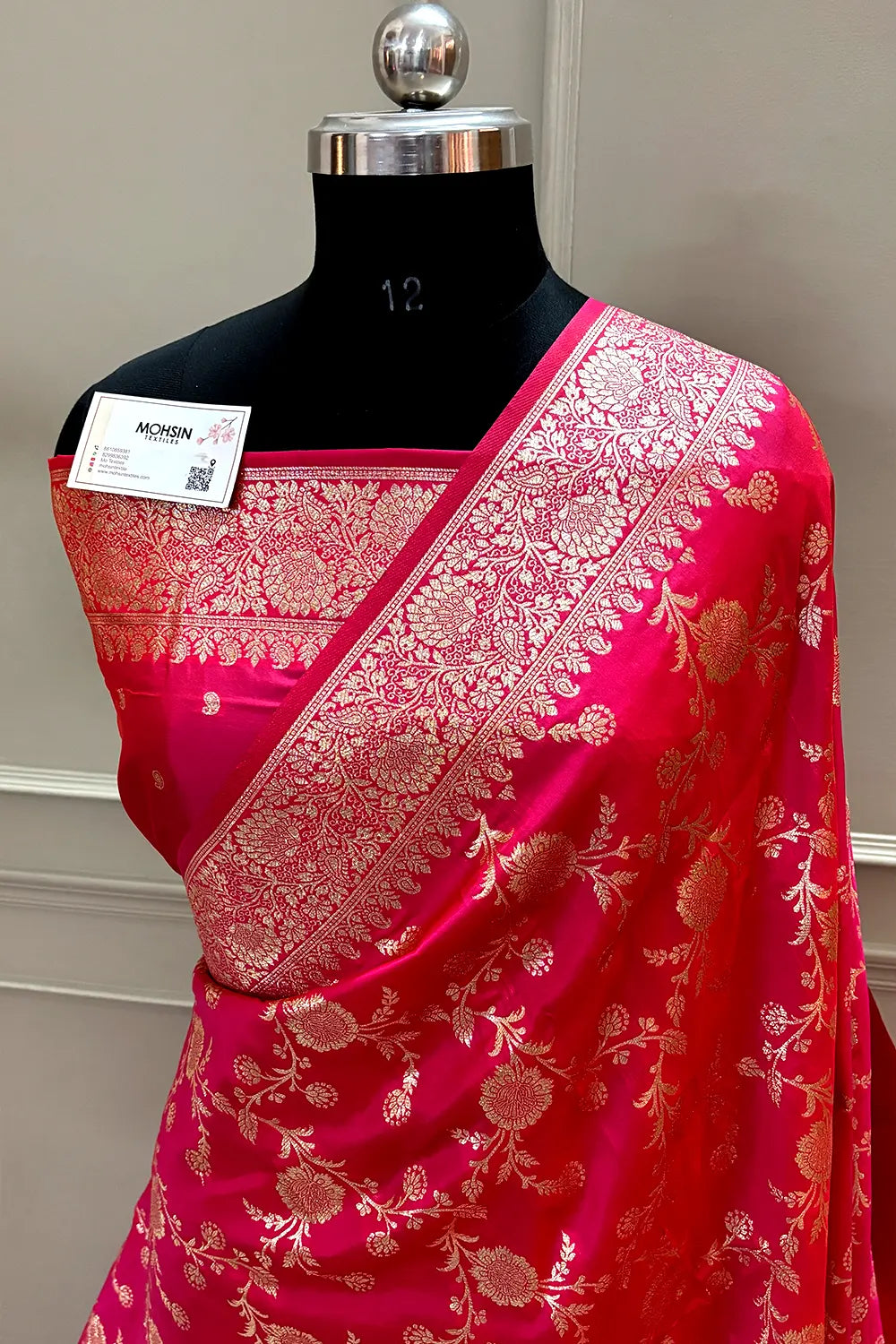 Pink Zari Banarasi Silk Saree