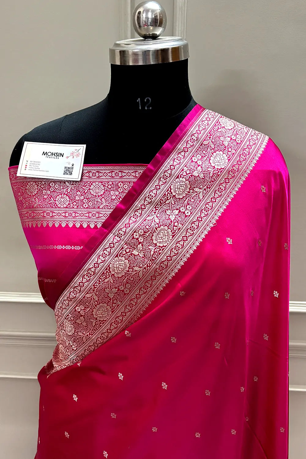 Pink Zari Katan Silk Banarasi Saree