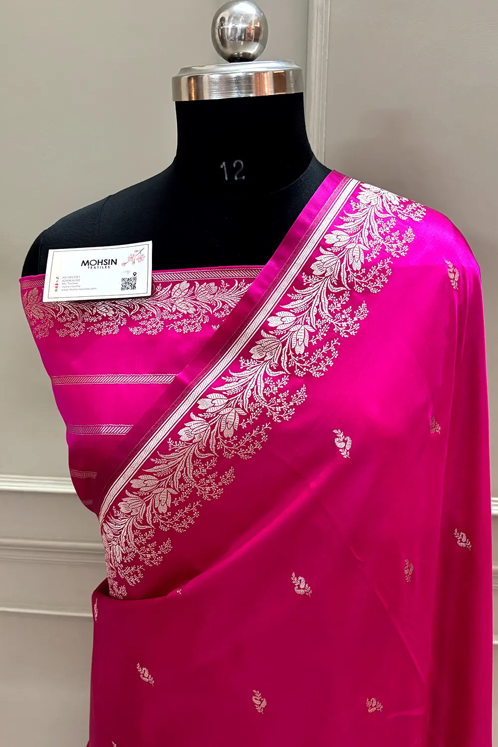 Pink Zari Katan Silk Banarasi Saree