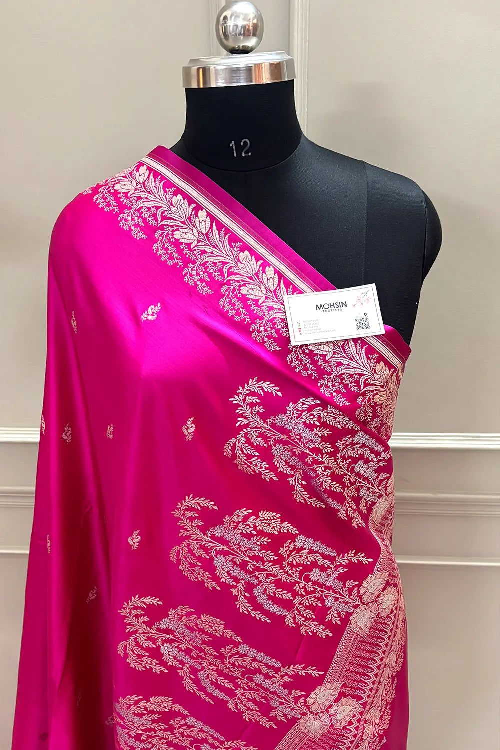 Pink Zari Katan Silk Banarasi Saree