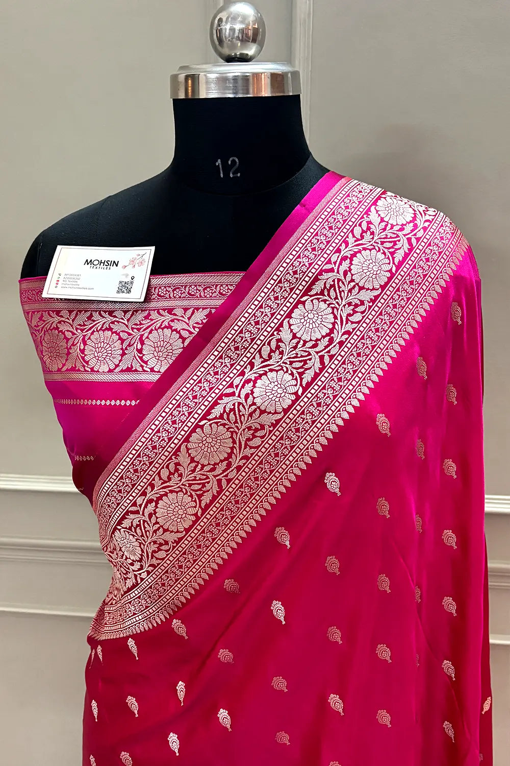 Pink Zari Katan Silk Banarasi Saree