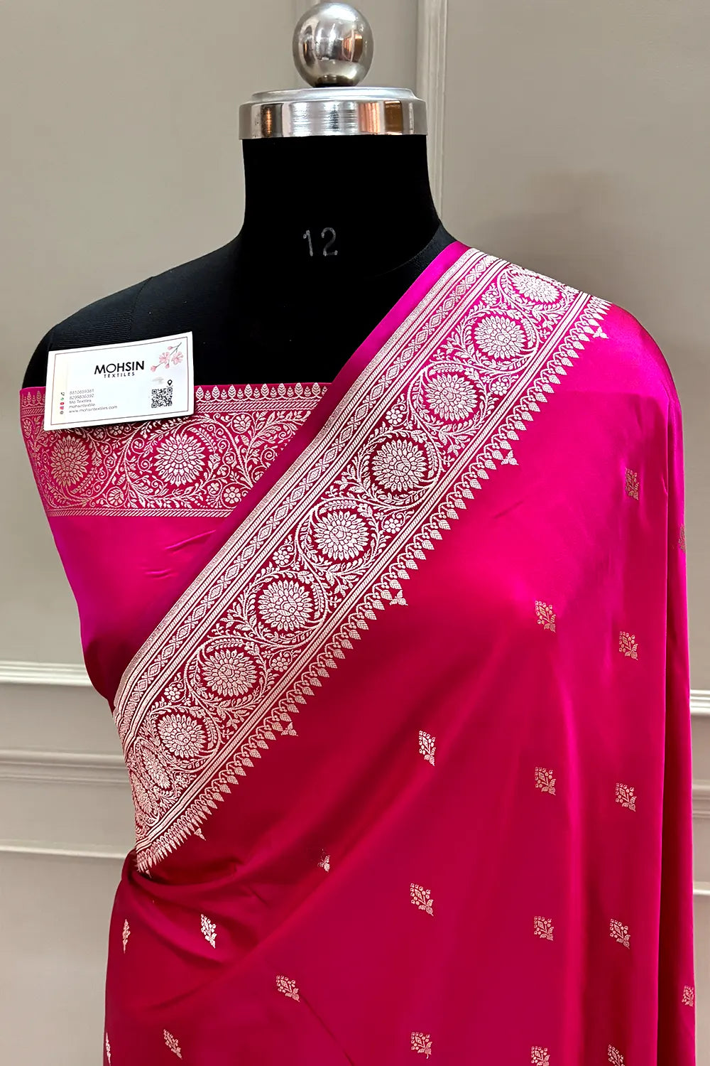 Pink Zari Katan Silk Banarasi Saree