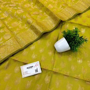 Pista Chirag Buti Satin Silk Banarasi Suit