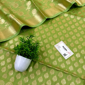 Pista Gumbad Buti Katan Silk Banarasi Suit