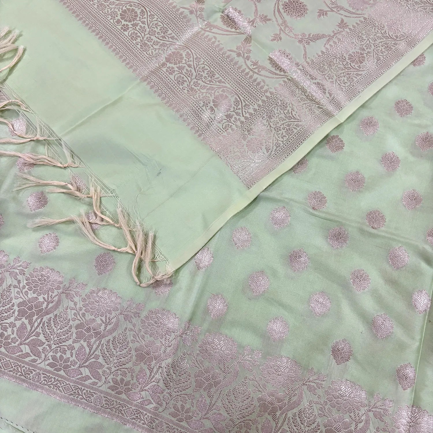 Pista Kiyari Satin Silk Banarasi Suit