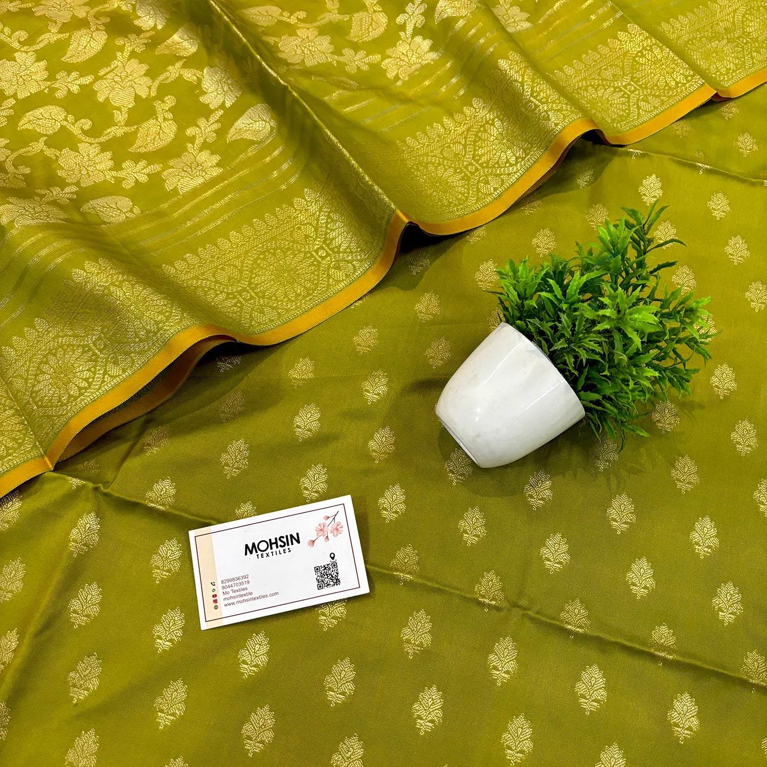 Pista Zari Satin Silk Banarasi Suit