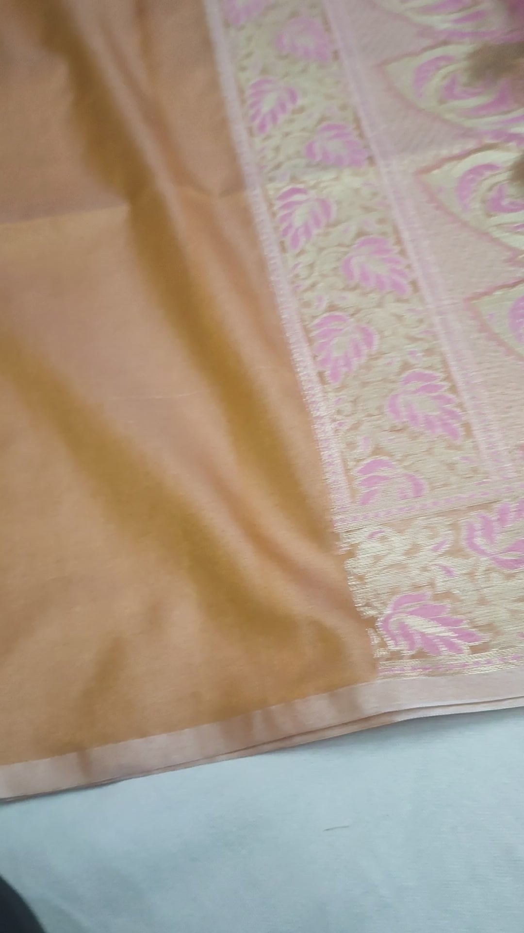 Mustard Pink Meena Katan Silk Banarasi Suit