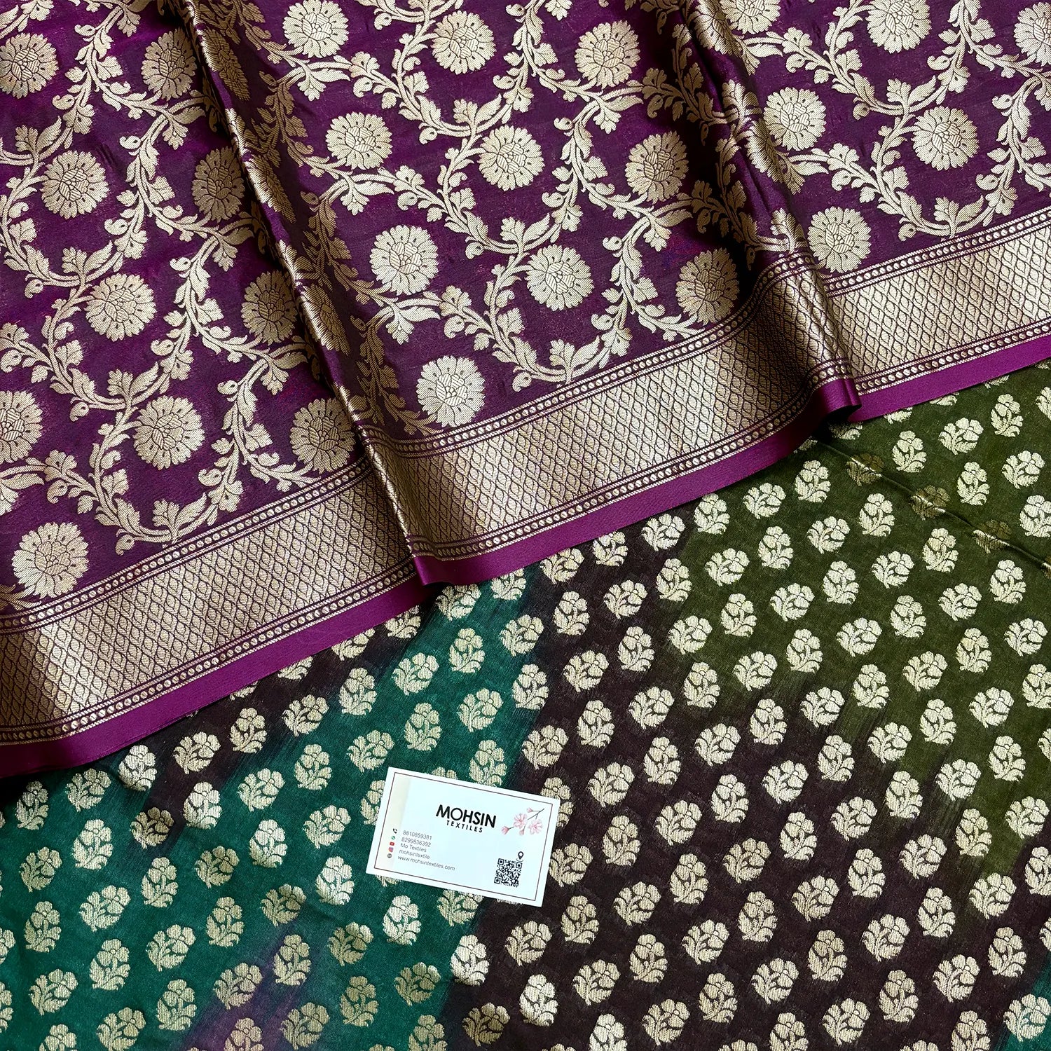 Purple Guldaan Fool Rangkaat Katan Silk Banarasi Suit