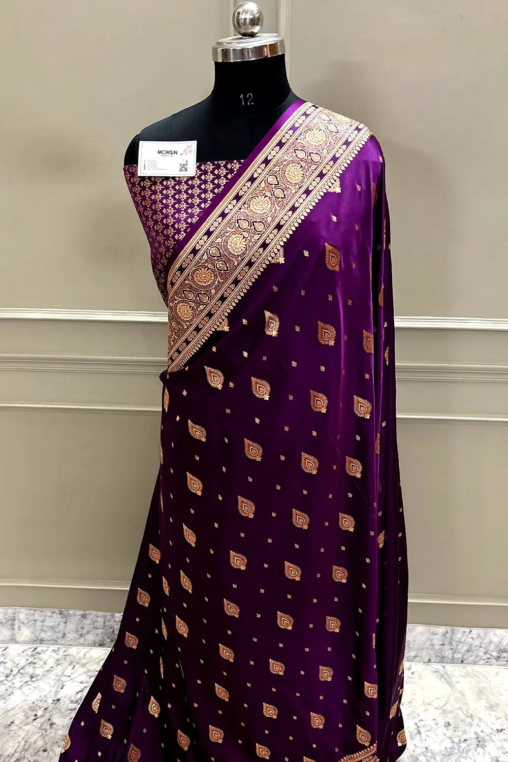 Purple Queen Buti Katan Silk Banarasi Saree