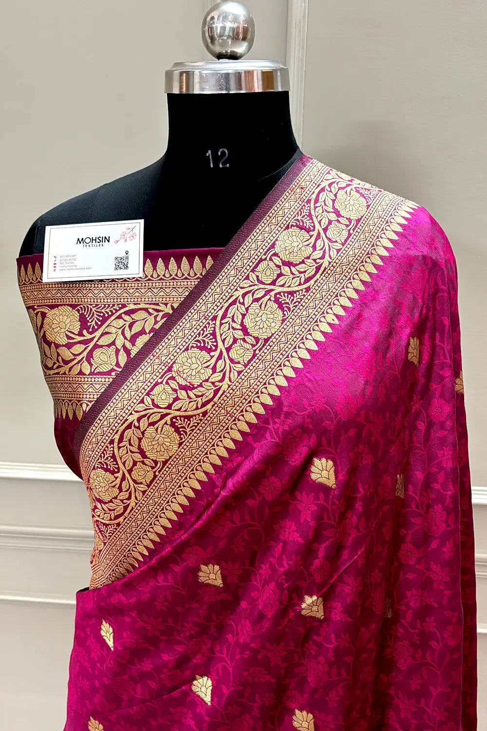 Purple Resham Banarasi Silk Saree