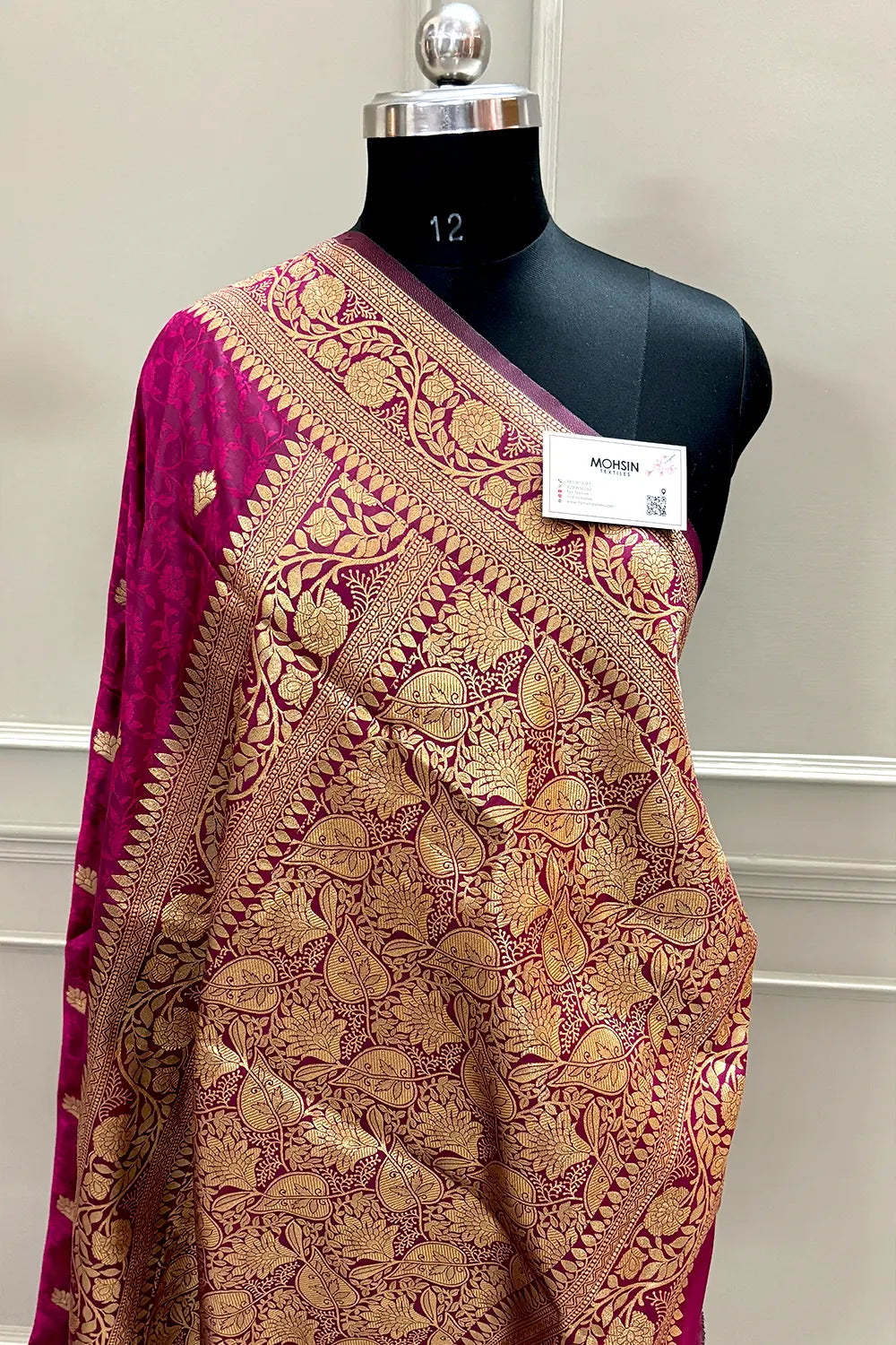 Purple Resham Banarasi Silk Saree