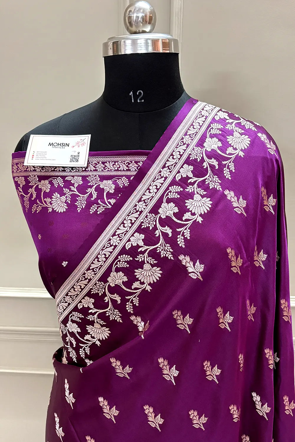 Purple Tejo Katan Silk Banarasi Saree
