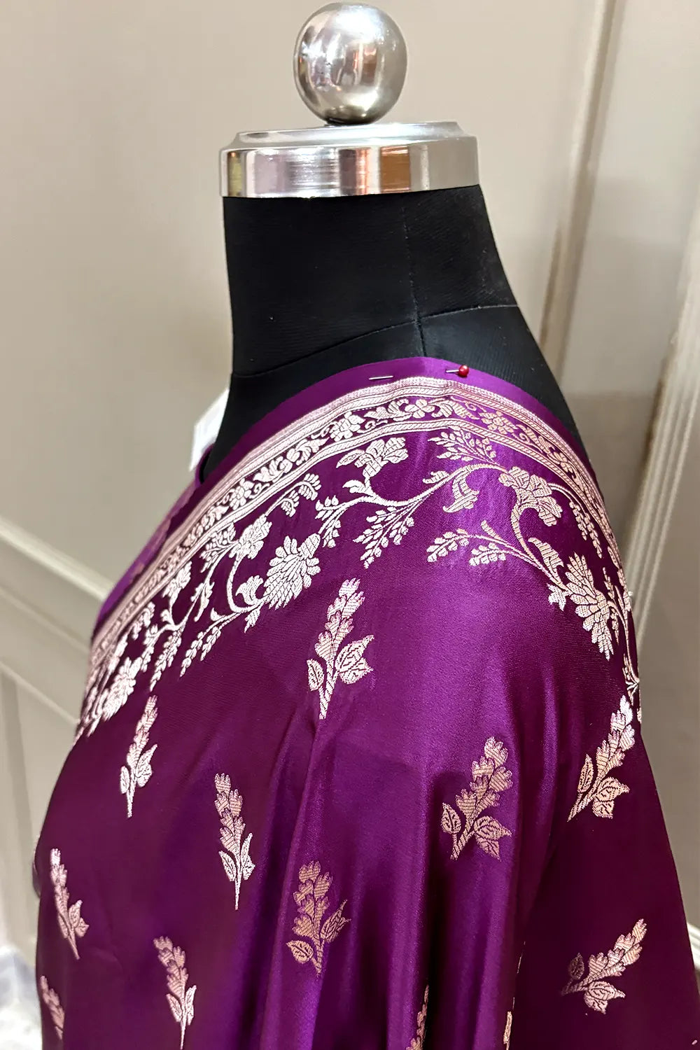 Purple Tejo Katan Silk Banarasi Saree