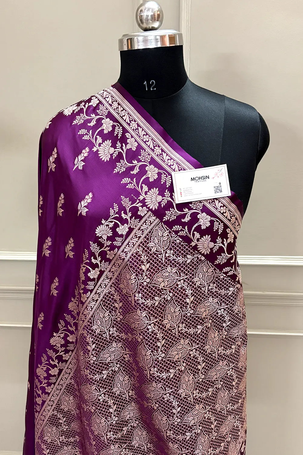 Purple Tejo Katan Silk Banarasi Saree