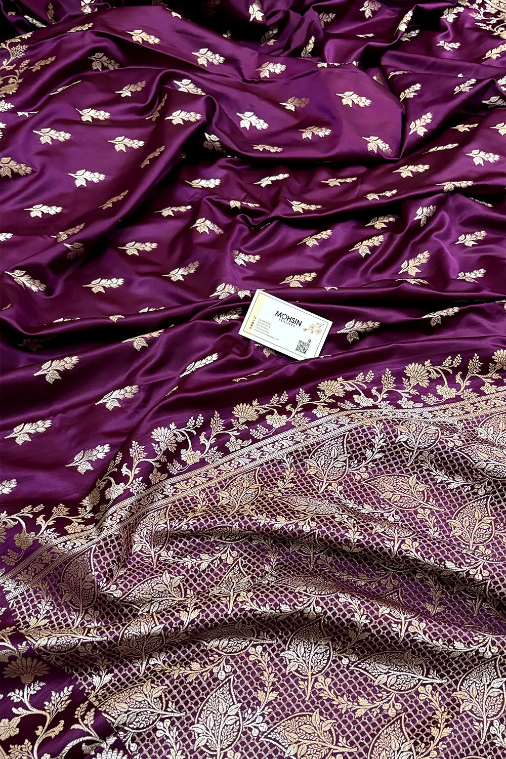 Purple Tejo Katan Silk Banarasi Saree