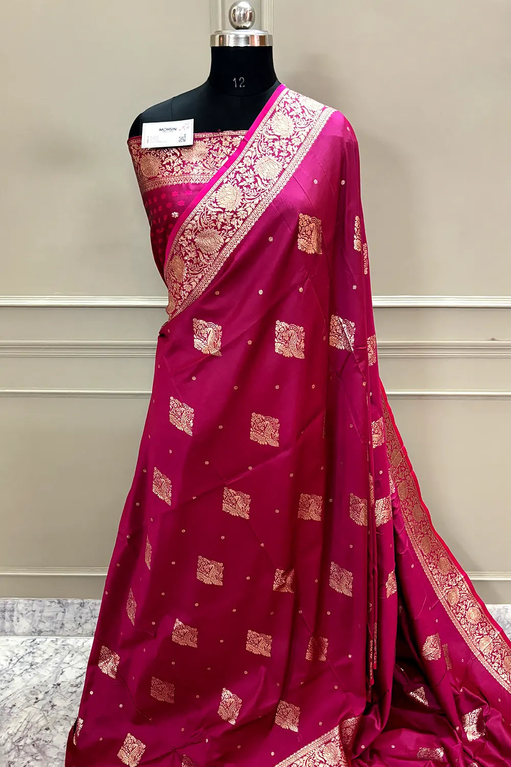 Pink Zari Banarasi Silk Saree