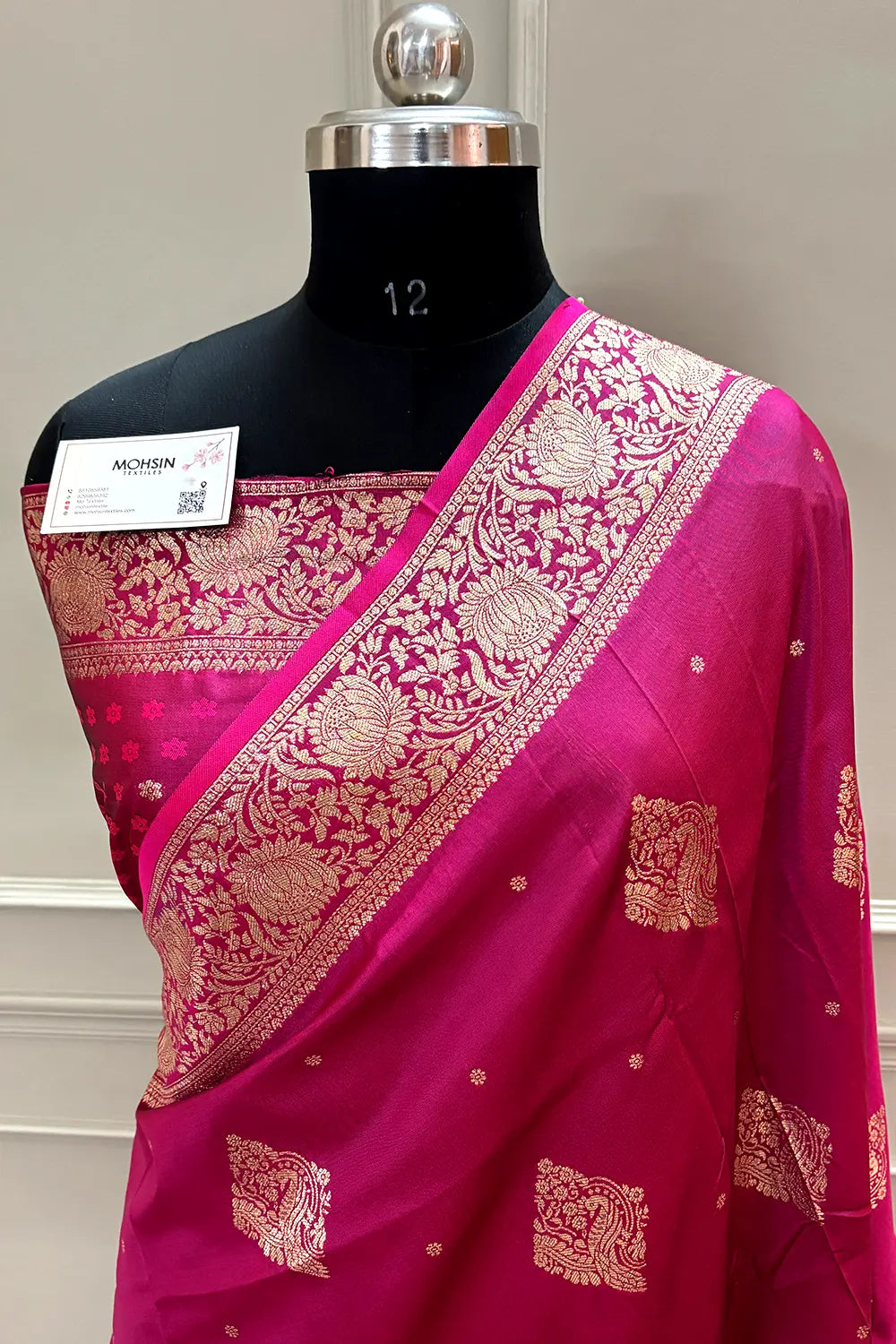 Pink Zari Banarasi Silk Saree