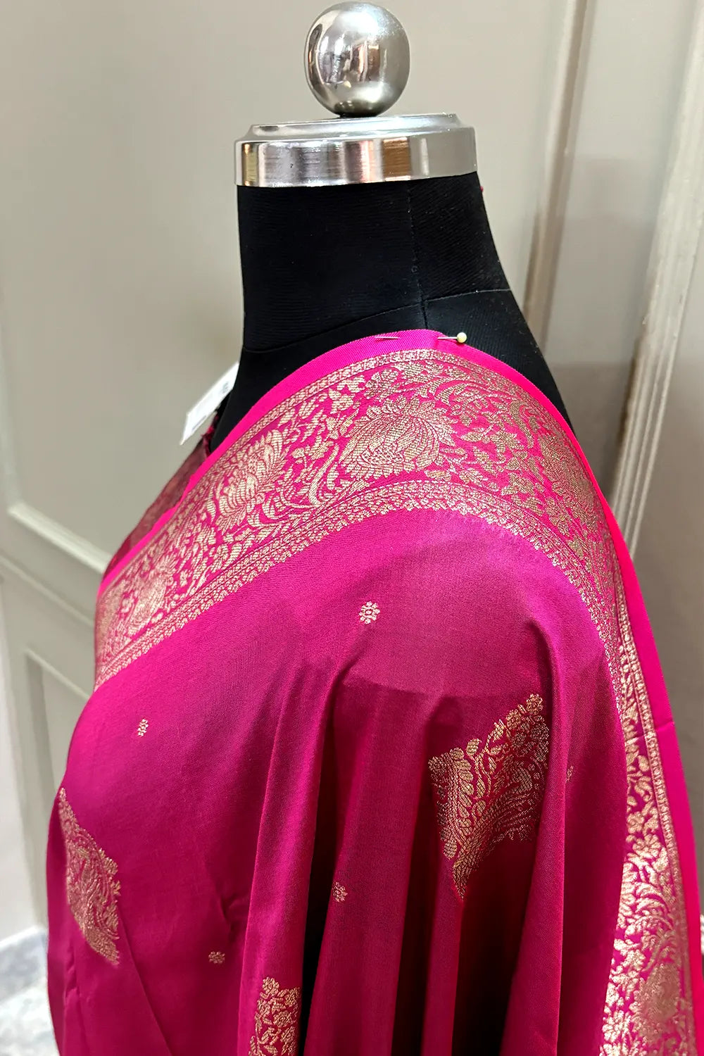 Pink Zari Banarasi Silk Saree