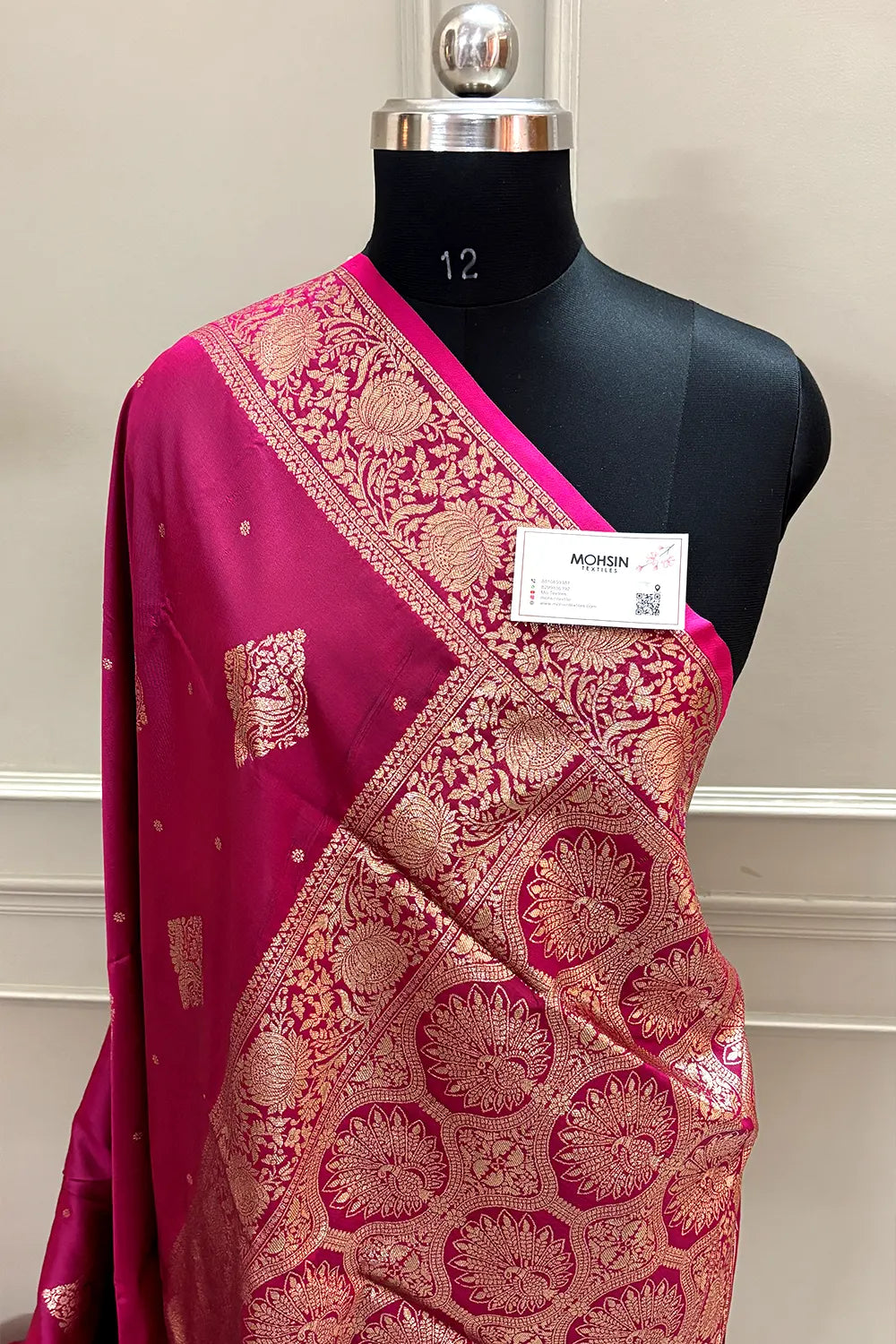 Pink Zari Banarasi Silk Saree