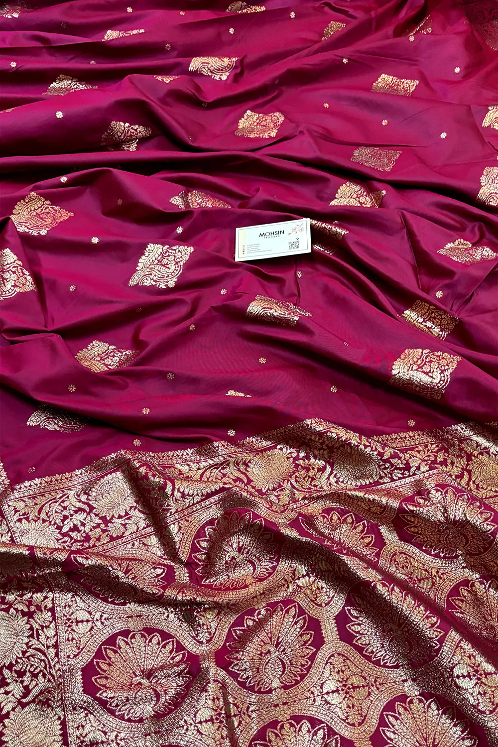 Pink Zari Banarasi Silk Saree