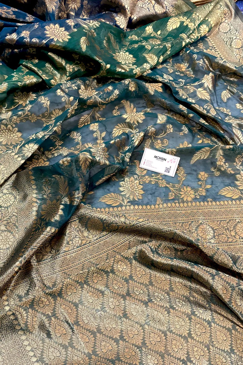 Rainbow Resham Zari Cotton Silk Banarasi Saree