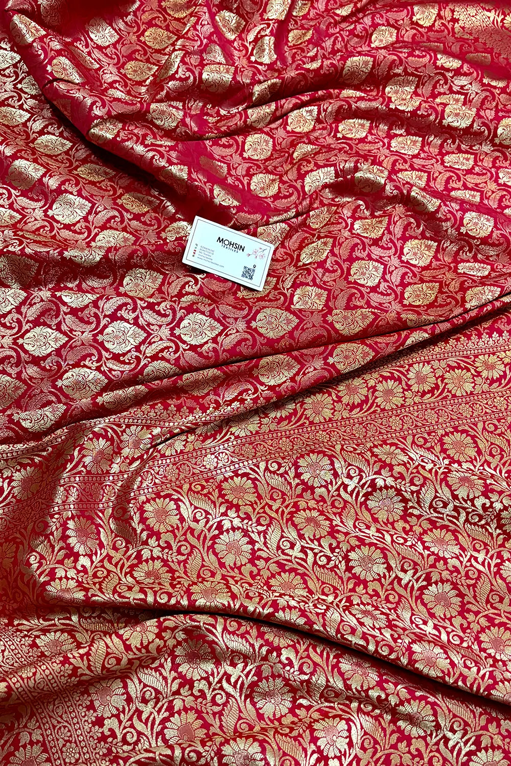 Rani Pink Rajvada Buti Katan Silk Banarasi Saree