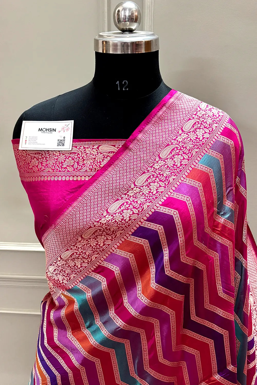 Rani Pink Rangkaat Handloom Pure Katan Silk Banarasi Saree