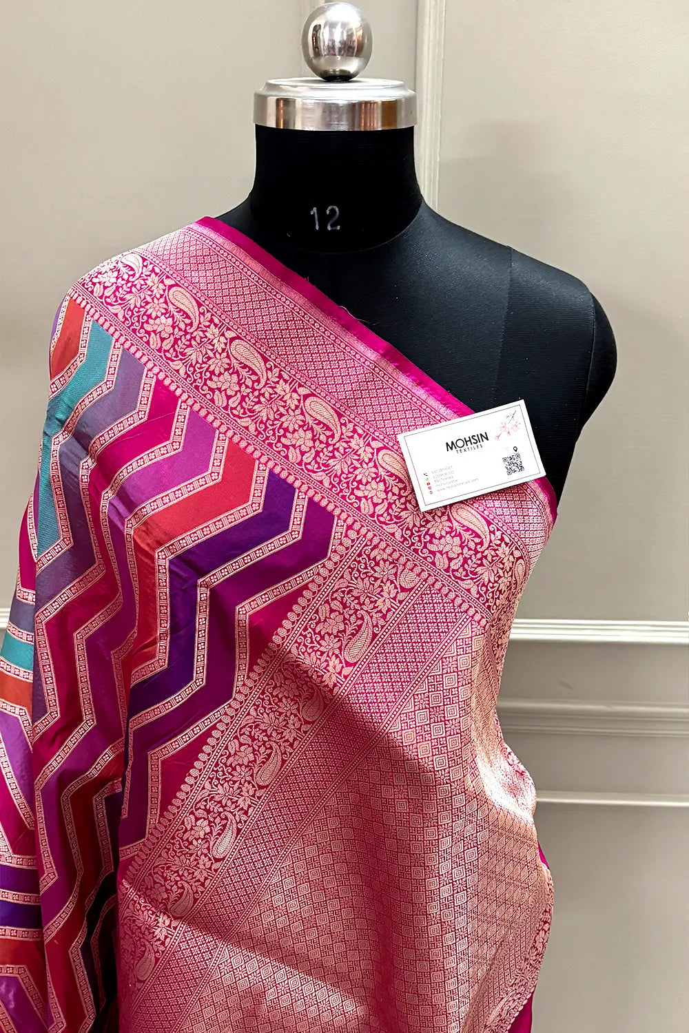 Rani Pink Rangkaat Handloom Pure Katan Silk Banarasi Saree