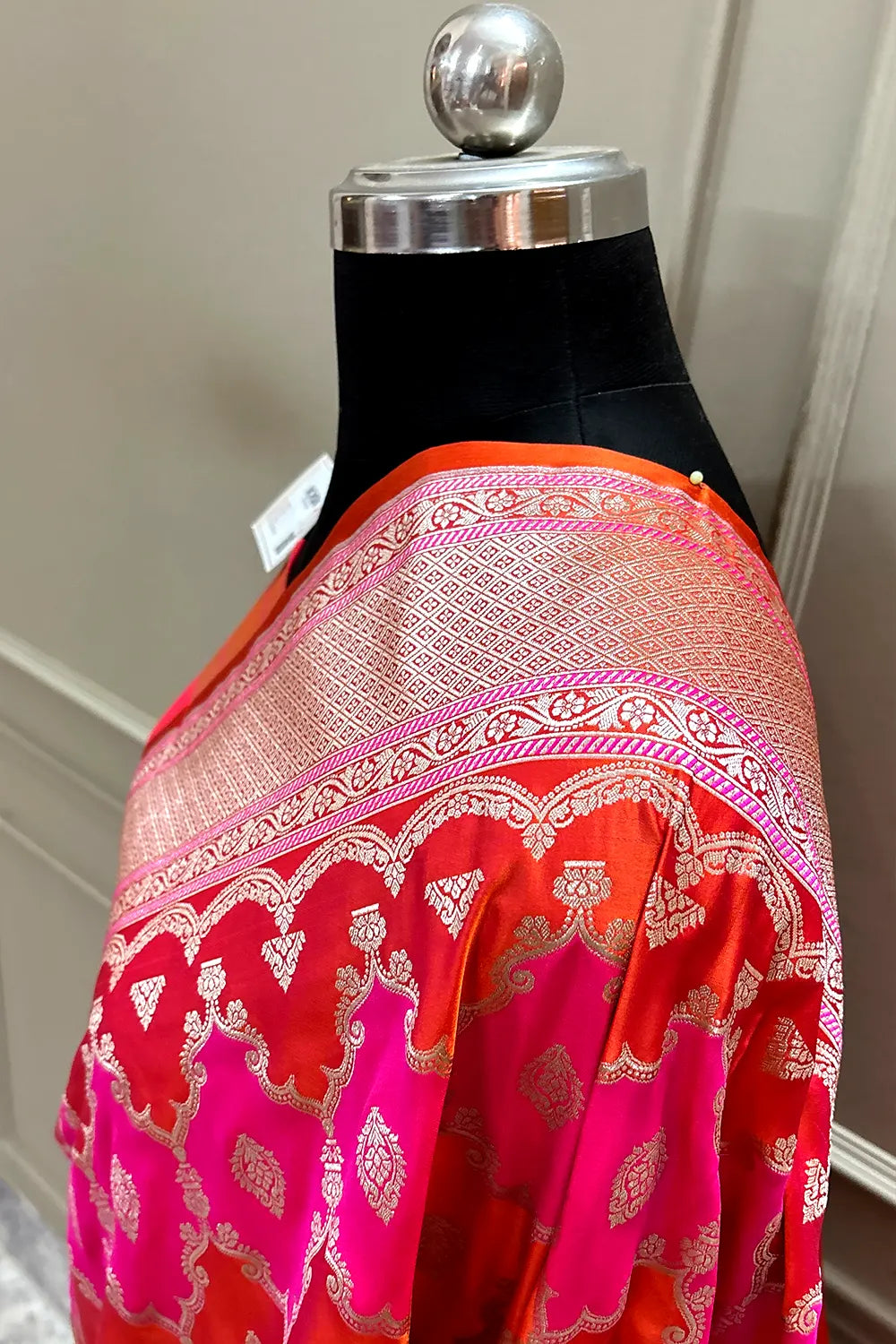 Red Rangkaat Zari Katan Silk Banarasi Saree