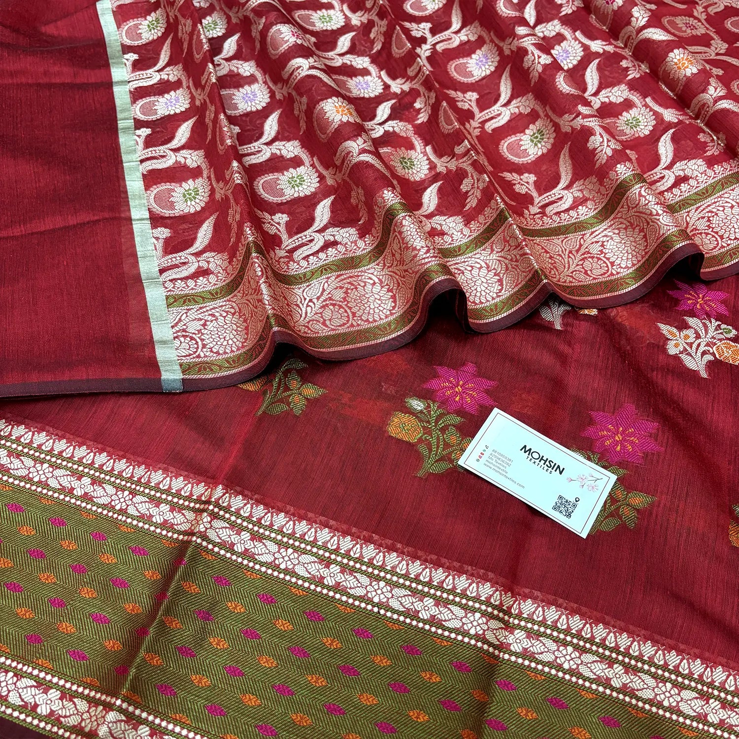 Red Resham Banarasi Silk Suit
