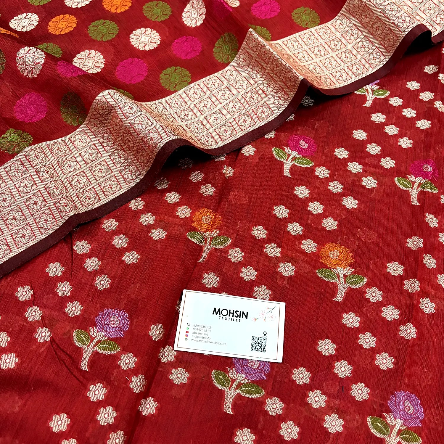 Red Resham Banarasi Silk Suit