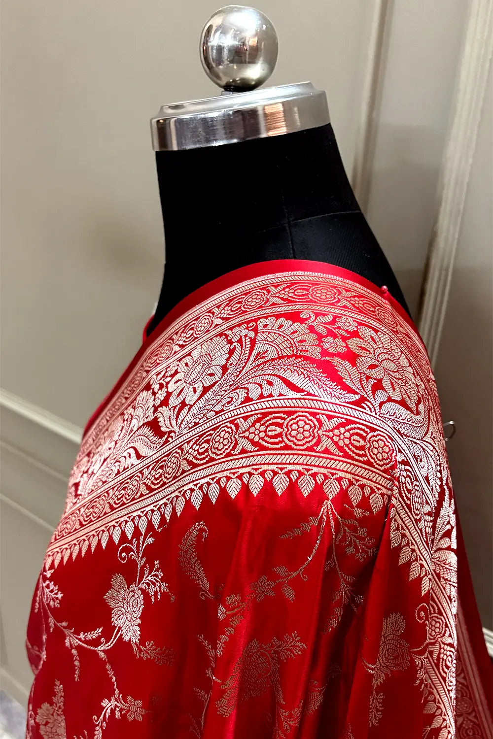 Purple Suhani Jaal Katan Mashru Silk Banarasi Saree