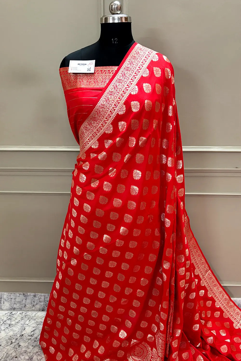 Red Zari Banarasi Silk Saree