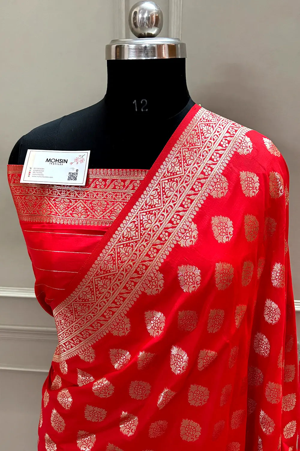 Red Zari Banarasi Silk Saree