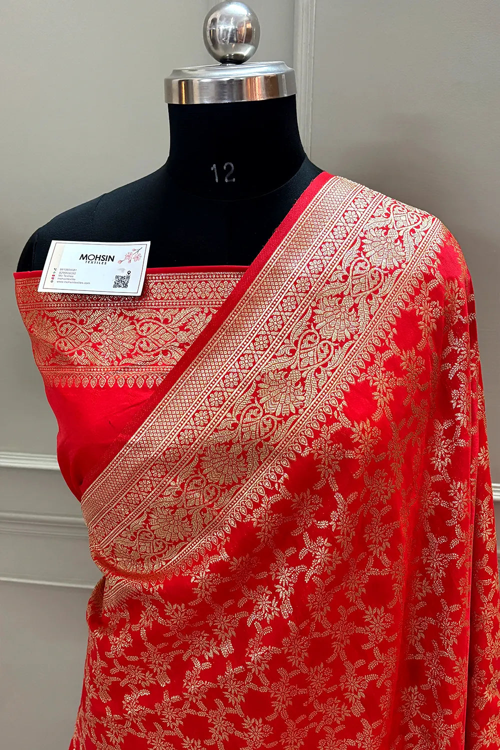 Red Zari Banarasi Silk Saree
