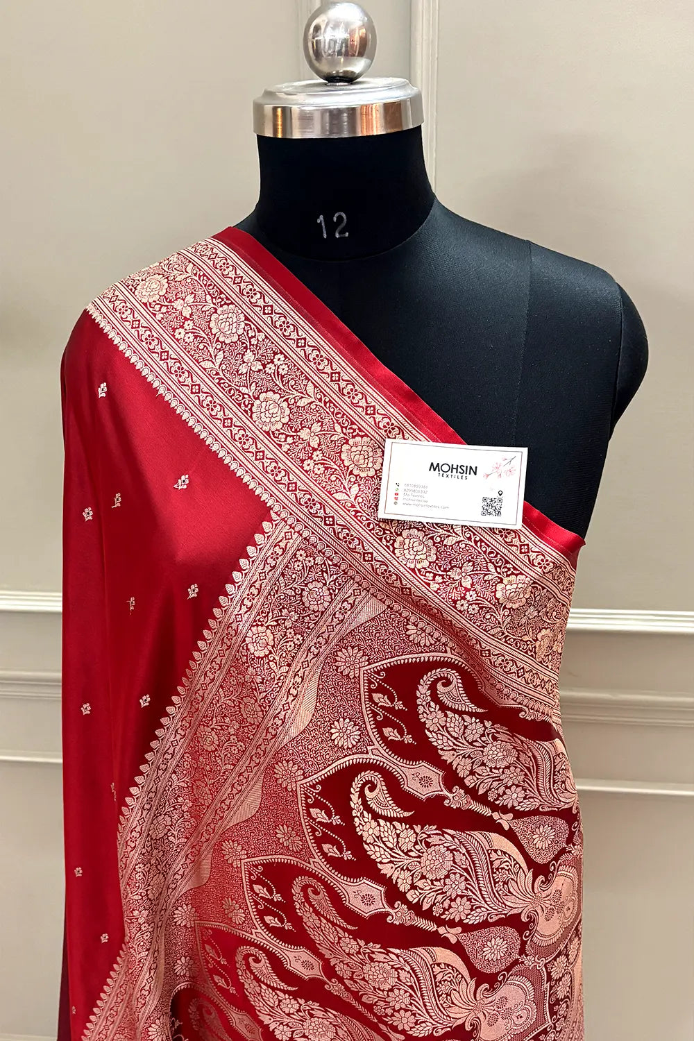 Red Zari Katan Silk Banarasi Saree