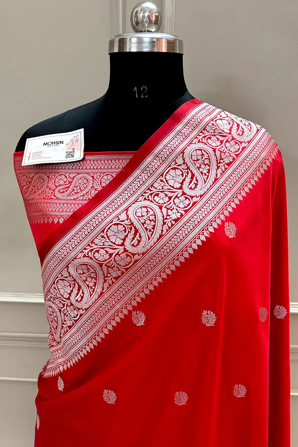 Red Zari Katan Silk Banarasi Saree