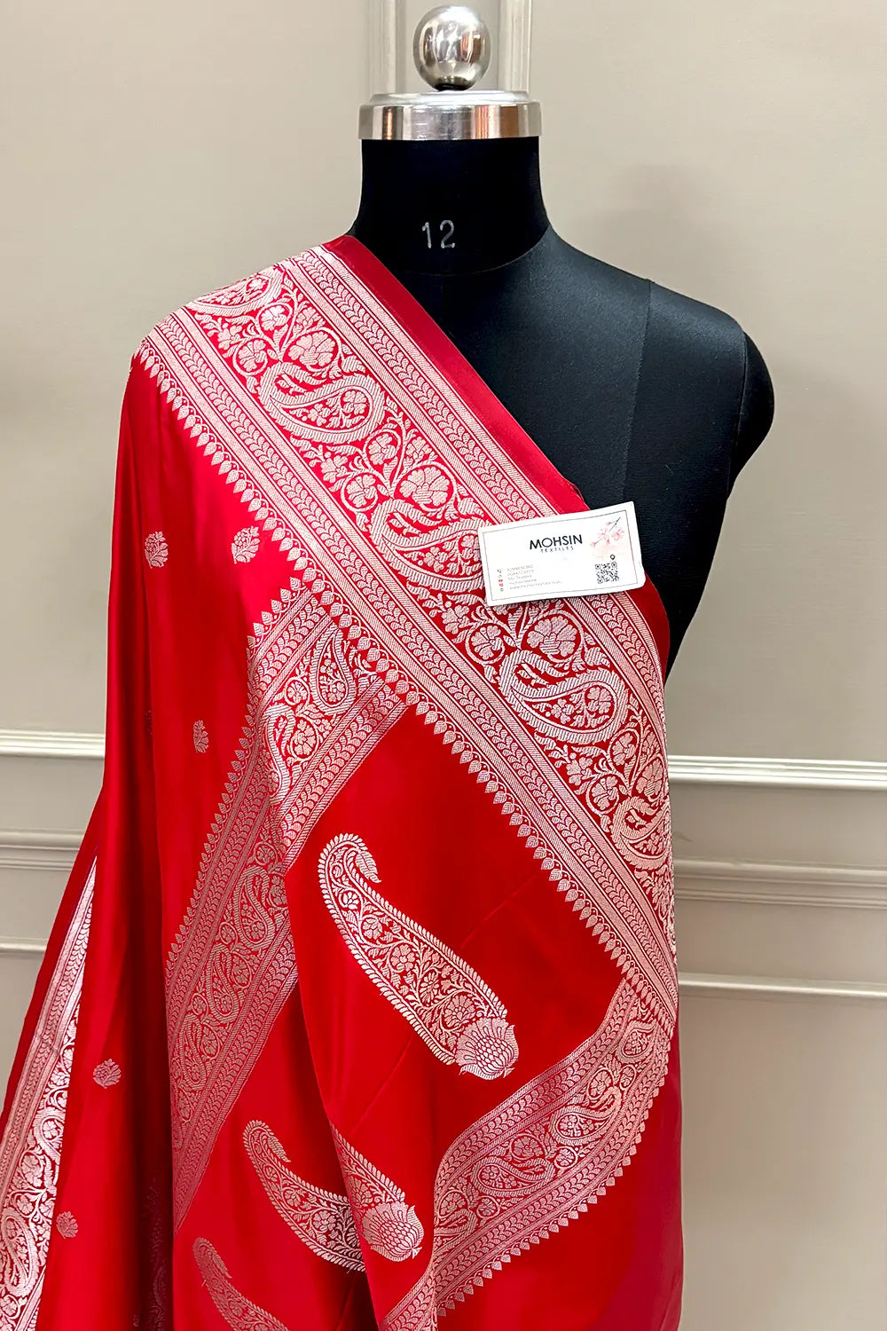 Red Zari Katan Silk Banarasi Saree