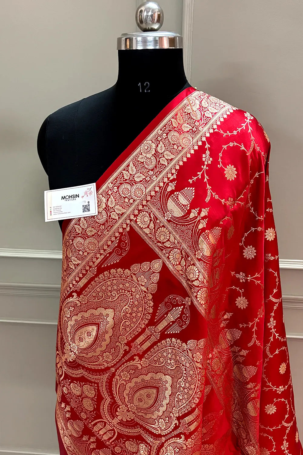 Red Zari Katan Silk Banarasi Saree