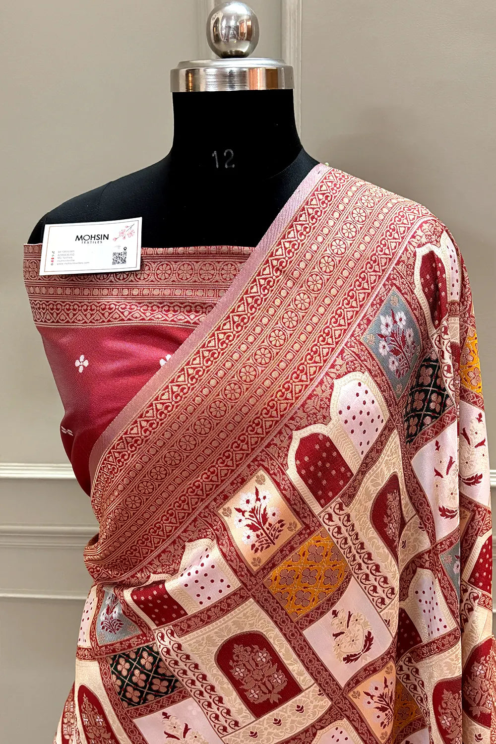 Red Zari Katan Silk Banarasi Saree